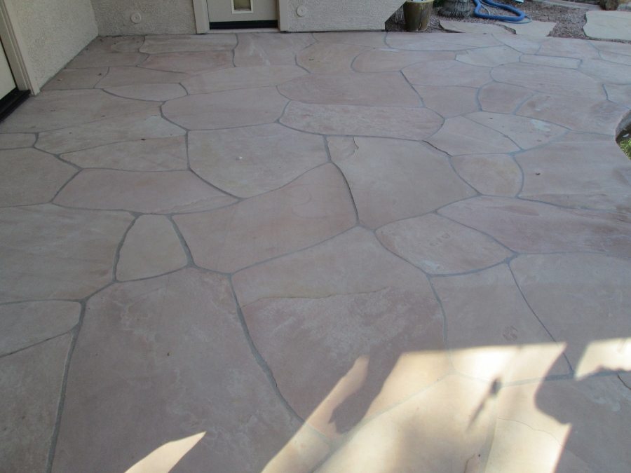 Before: Flagstone patio | Flagstone Exterior | Photo Gallery | Baker's Travertine Power Clean