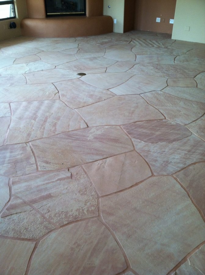 After: clean flagstone | Flagstone | Interiors | Photo Gallery | Baker's Travertine Power Clean