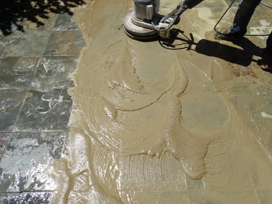 Slate patio cleaning in Mesa | Slate | Exterior Patios | Photo Gallery | Baker's Travertine Power Clean