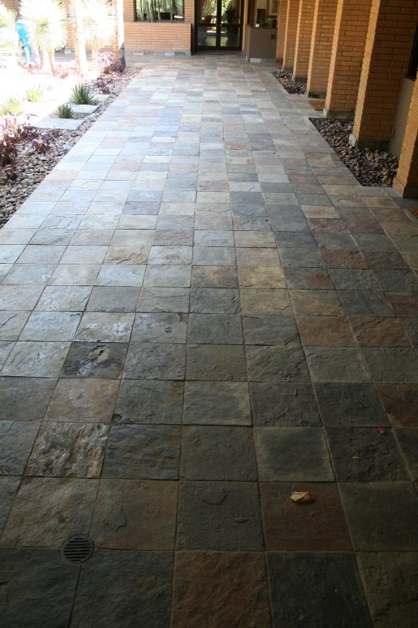 Before: Slate patio in Paradise Valley | Slate | Exterior Patios | Photo Gallery | Baker's Travertine Power Clean