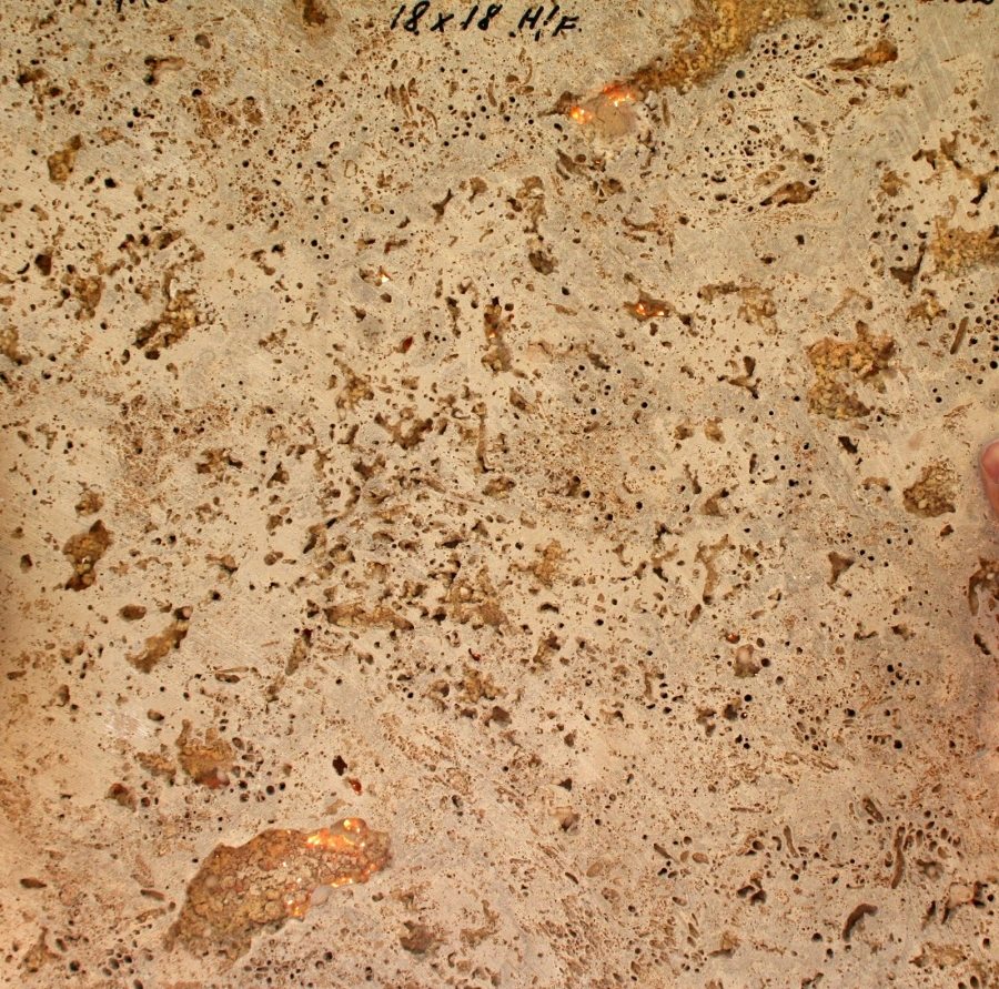 Air pockets on underside of travertine tile | Grade Quality Travertine Gallery | Travertine | Baker's Travertine Power Clean