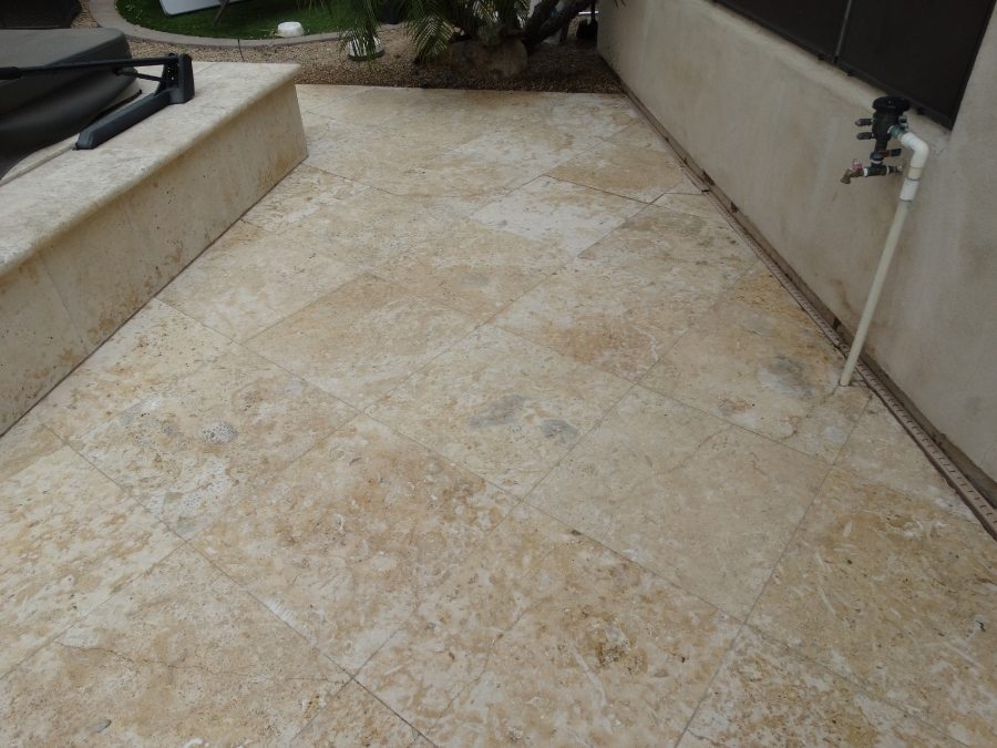 Travertine shell stone patio pavers | Patios, Pools & Decking | Travertine | Baker's Travertine Power Clean
