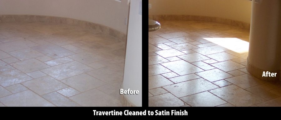 Travertine Satin finish | Satin Finish Gallery | Travertine | Baker's Travertine Power Clean