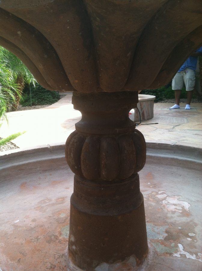 After: Cantera fountain Scottsdale | Cantera Exterior | Photo Gallery | Baker's Travertine Power Clean