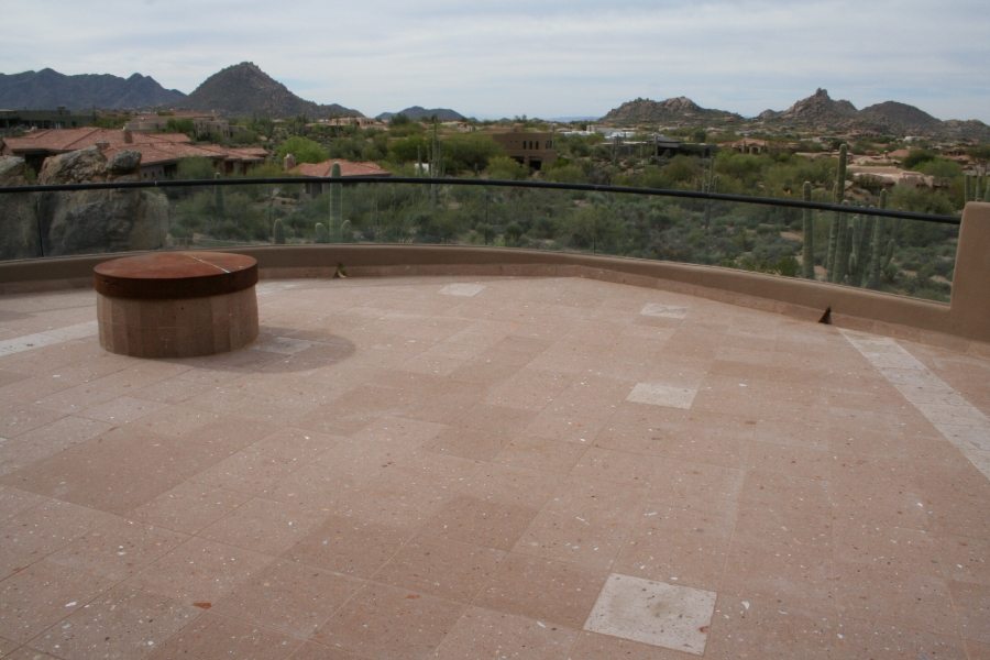 After: Cantera balcony | Cantera Exterior | Photo Gallery | Baker's Travertine Power Clean