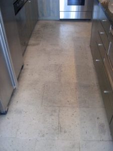 Before: Dirty Cantera kitchen | Cantera Interior | Photo Gallery | Baker's Travertine Power Clean