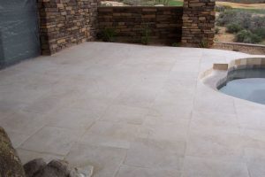 This is during our process. | Grinding & Lippage | Travertine | Baker's Travertine Power Clean