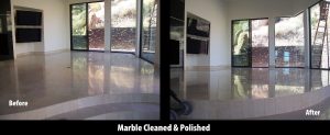 Before/After: Marble great room | Marble | Interiors | Photo Gallery | Baker's Travertine Power Clean
