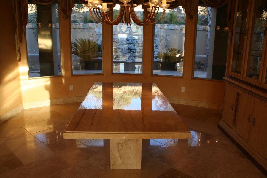 Marble table top in Las Sendas, Mesa | Showers & Vanities | Interior Gallery | Baker's Travertine Power Clean