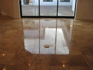 After: Travertine High Polish in Gold Canyon Home