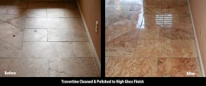 Amazing Before/After Travertine High Gloss in Tempe