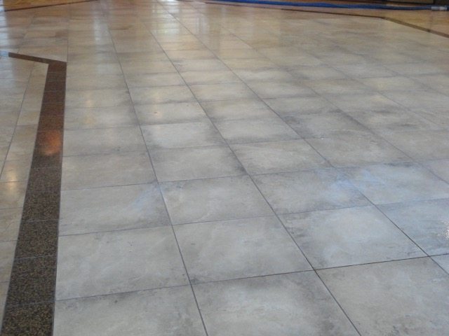 Before: Travertine in Phoenix Commercial Lobby