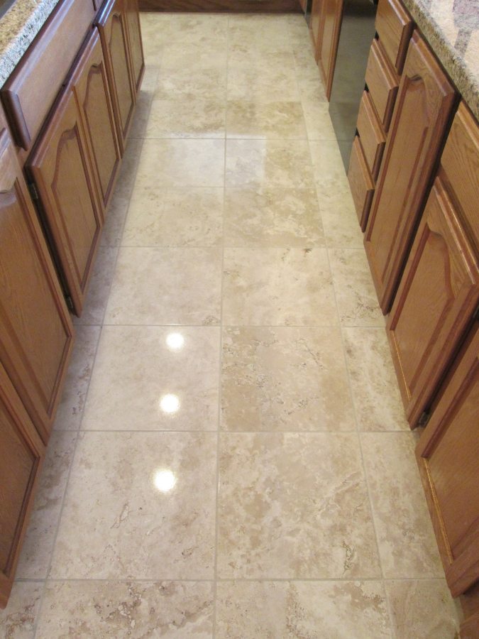 After: Travertine Light Polish in Fountain Hills | Light Polish | Travertine | Baker's Travertine Power Clean